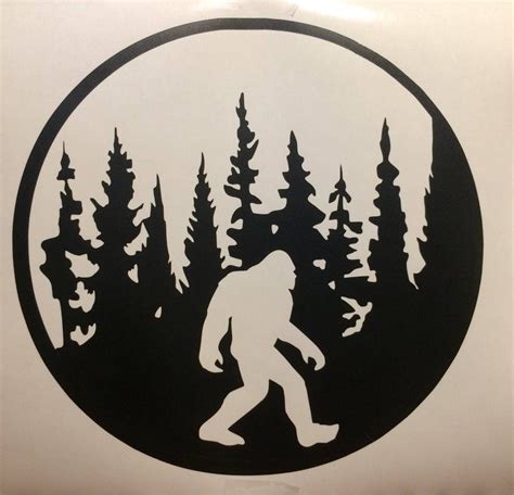 Bigfoot decal bigfoot decal with trees unique cryptids | Etsy | Bigfoot art, Art, Bigfoot