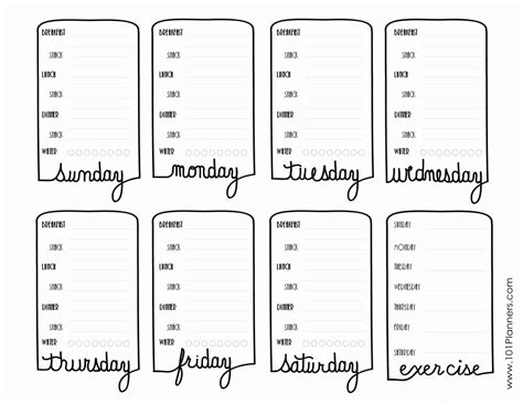 Food diary template | Free Printable | Track food and water intake