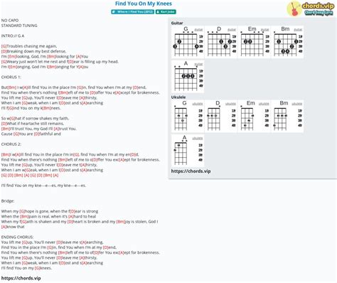 Chord: Find You On My Knees - Kari Jobe - tab, song lyric, sheet, guitar, ukulele | chords.vip