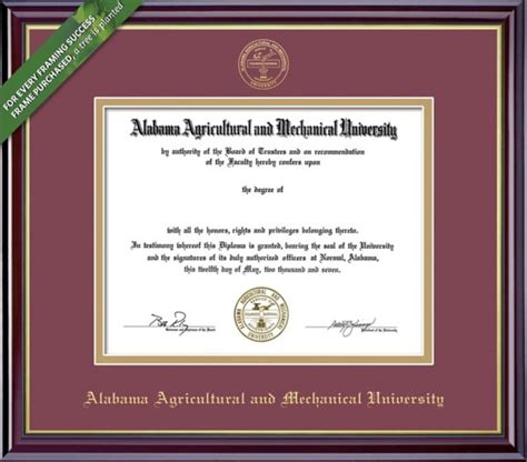 Alabama A&M University X 11'' Windsor Diploma Frame | lupon.gov.ph