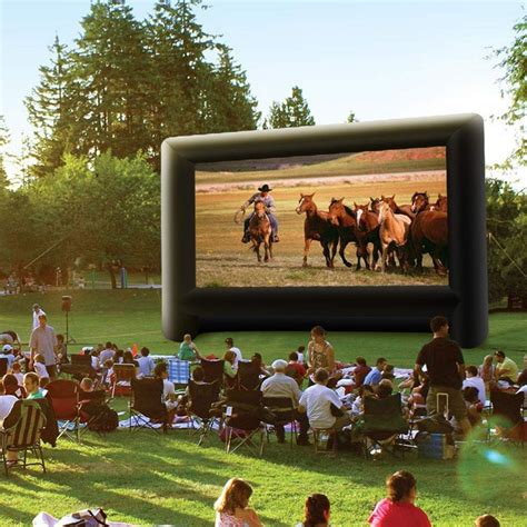 20 Feet Inflatable Outdoor Movie Projector Screen XHYCPY Blow Up Projector Screen Projection ...