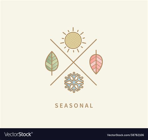 Symbols for four seasons Royalty Free Vector Image