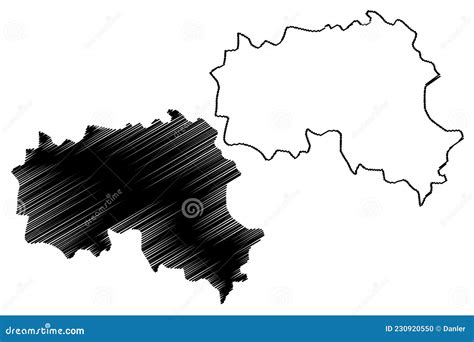 Gurgaon District Haryana State, Republic of India Map Vector ...