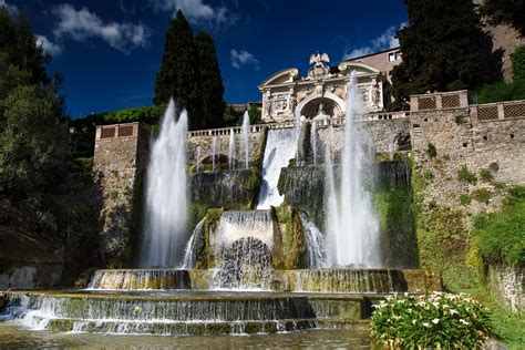 Download Villa D'este Tivoli Waterfall Italy Man Made Fountain HD Wallpaper