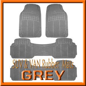 GMC Yukon Yukon Denali All Weather Semi Custom Gray Rubber Floor Mats ...