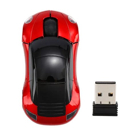 Centechia 2.4GHz Wireless Mouse Car Shaped Optical USB Mouse/Mice for PC Laptop Desktop as Gift ...