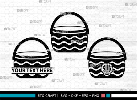 Picnic Basket SVG Monogram, Basket Svg Graphic by Pixel Elites ...