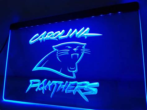 LD066 Carolina Panthers Super Bowl Bar LED Neon Light Sign-in Plaques ...