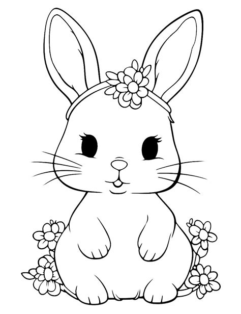 50 Cute Coloring Pages: Free Printable Sheets | Bunny coloring pages, Cute coloring pages ...