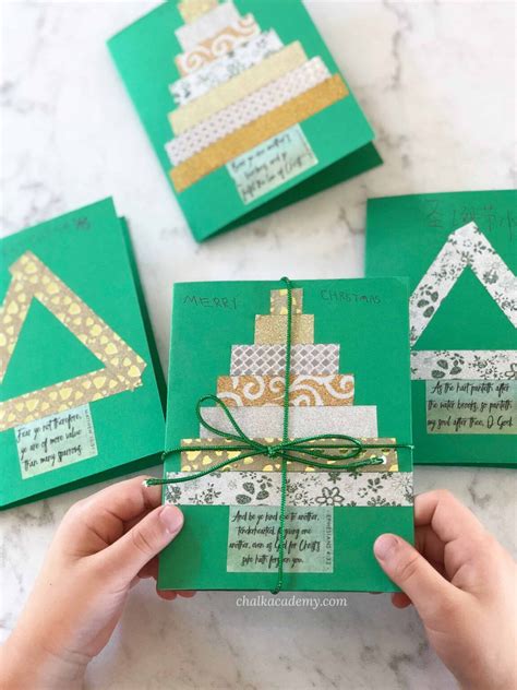 Easiest Washi Tape Christmas Cards Kids Can Make