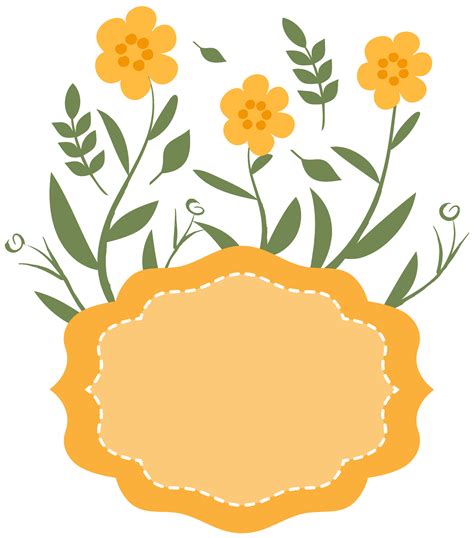 Yellow Flower Frame Png