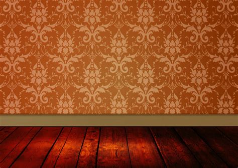 Vintage Room Damask Wallpaper Free Stock Photo - Public Domain Pictures