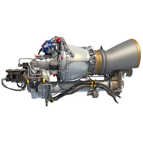 turboshaft helicopter engine military 3d model