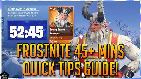 FORTNITE STW: FROSTNITE 45+ MINS QUICK TIPS STRATEGY GUIDE! - YouTube