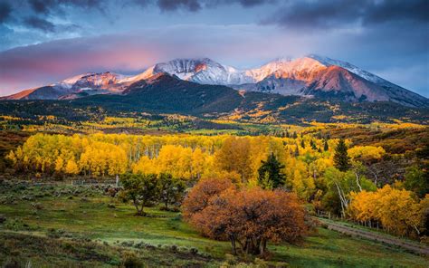 Colorado Fall Colors Sunrise Landscape Wallpaper Hd for Desktop ...