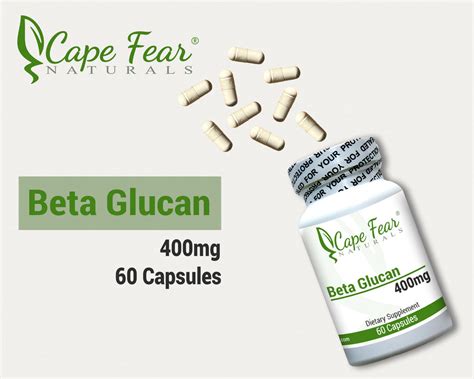 Beta Glucan Supplement 60 capsules, 400mg | Cape Fear Naturals – Cape ...