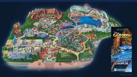 First Look: Guide Map for Avengers Campus at Disney California Adventure Park | Disney Parks Blog