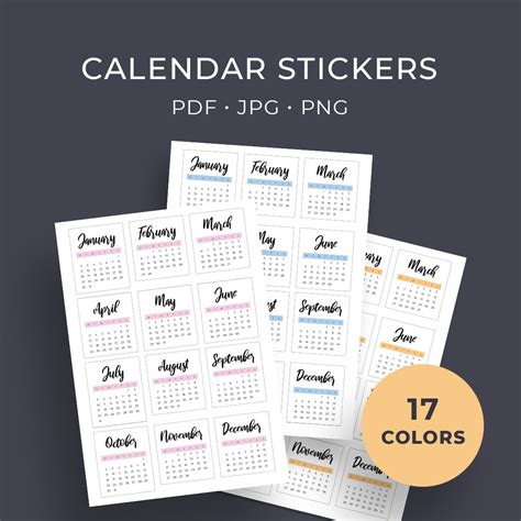 Planner Stickers, Calendar Stickers 2023 | Inspire Uplift