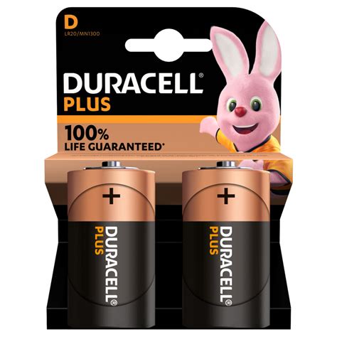 Duracell Plus Type D Alkaline Batteries