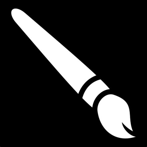Paint brush icon, SVG and PNG | Game-icons.net
