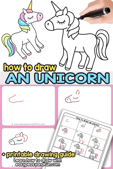 How to Draw an Unicorn – Easy and Cute Step by Step Drawing Tutorial - Mobitool