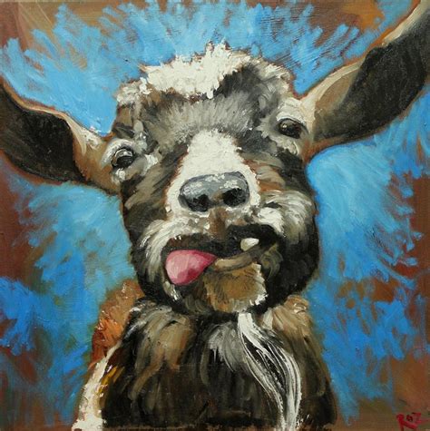 Goat 3 Painting by Rosilyn Young - Fine Art America