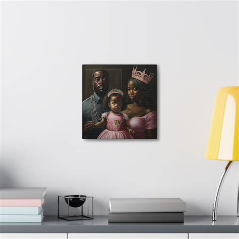 Family Wall Art Family Portrait Pink Princess Wall Art Pink - Etsy