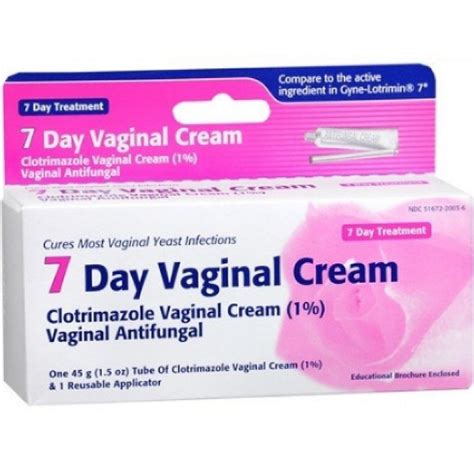 Clotrimazole 7 Vaginal Cream 45 g, Treat vaginal yeast infections By Taro - Walmart.com ...