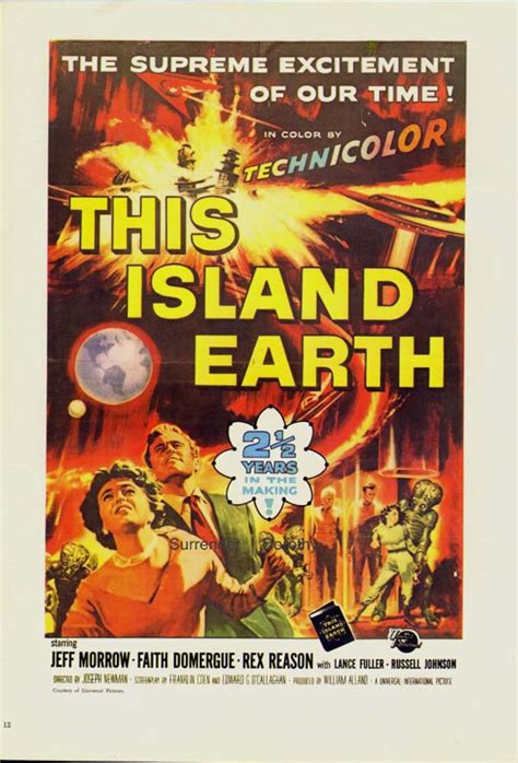 This Island Earth 1950s Sci Fi Horror Movie Poster Full Color | Etsy