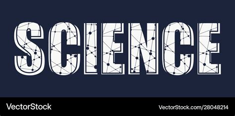 Word science lettering Royalty Free Vector Image