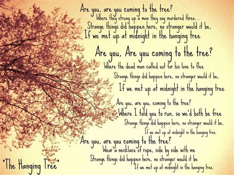 Hanging Tree Song : The Hanging Tree Song Wattpad / The hanging tree (with james newton howard ...