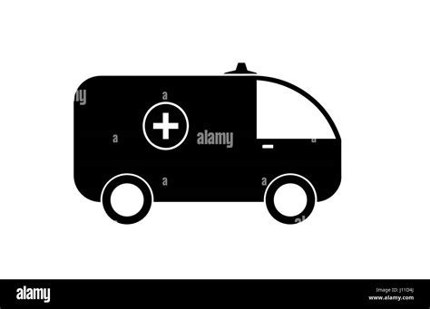 black silhouette ambulance vector Stock Vector Image & Art - Alamy