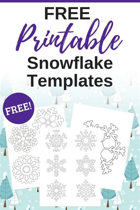 40+ Free Printable Snowflake Stencils & Templates - The Artisan Life