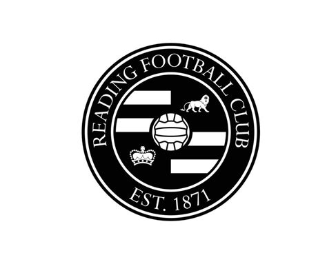 Reading FC Club Logo Symbol Black Premier League Football Abstract ...