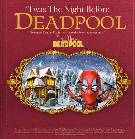 Win passes to an advance screening of ONCE UPON A DEADPOOL in select ...