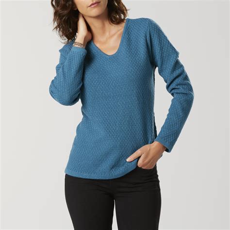 Basic Editions Women's V-Neck Sweater