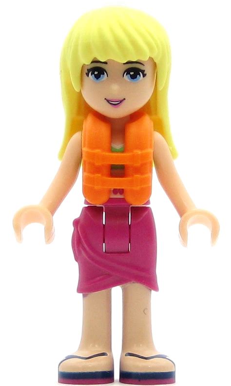 LEGO Friends Minifigure Stephanie - Magenta Skirt, Life Jacket