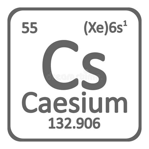 Periodic Table Element Caesium Icon. Stock Illustration - Illustration of graphic, laboratory ...