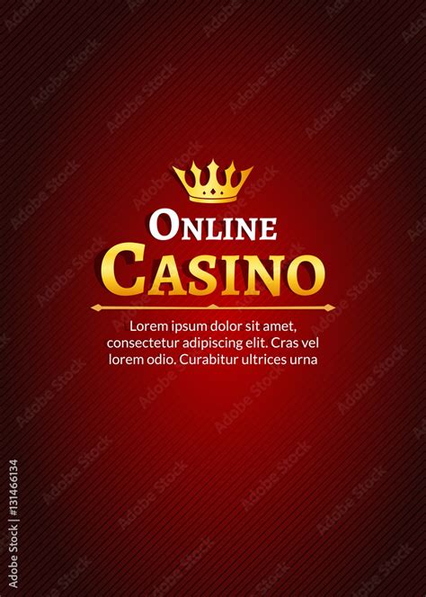 Casino logo template poster. Online Casino background design Stock ...