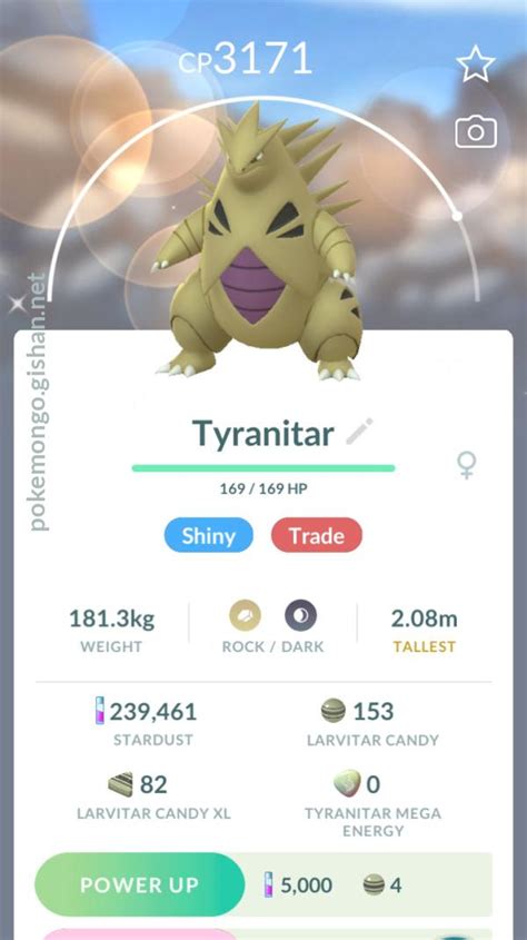 Shiny Tyranitar - Pokemon Go