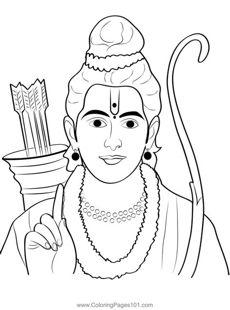 Lord Rama Coloring Page for Kids