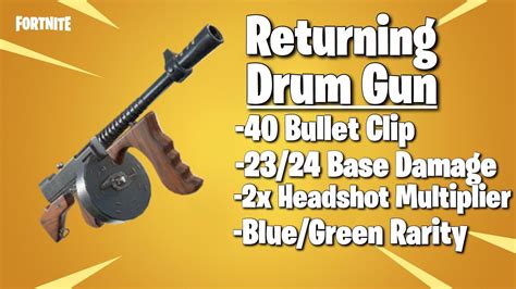 Unvaulted Drum Gun Stats! : r/FortNiteBR