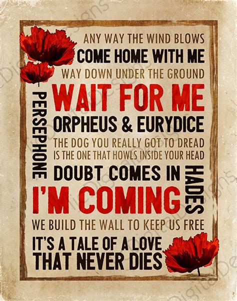 Hadestown Fan Art Printable Hadestown Musical Quote Subway | Etsy