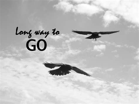 Long Way To Go. Inspirational Quote about Happy Stock Image - Image of ...