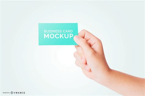 Business Card Hand Mockup PSD Editable Template