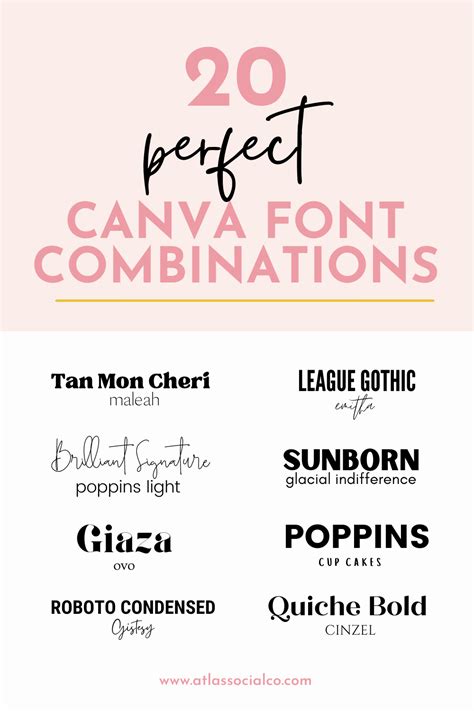 Aesthetic Canva Font Combinations You Have to Try | Font combinations, Font canva lettering ...