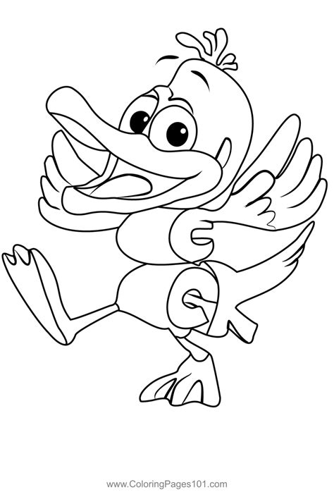 Duck From Wordworld Coloring Page for Kids - Free WordWorld Printable Coloring Pages Online for ...