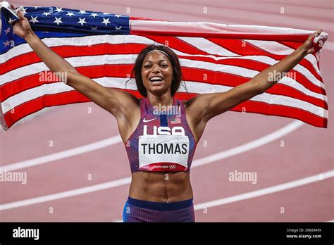 Gabrielle Thomas (USA) silverr medalist in the Women's 200 meters at the 2020 (2021) Olympic ...