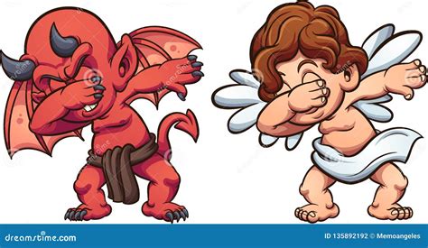 Angel And Devil Wings Cartoon Vector | CartoonDealer.com #22039927