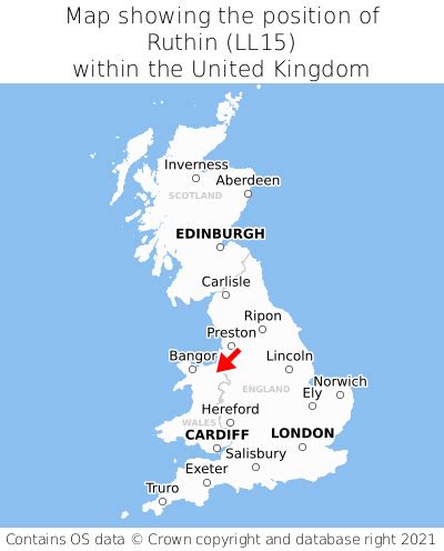 Where is Ruthin? Ruthin on a map